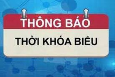 Thời khóa biểu - Áp dụng từ ngày 07.9.2020