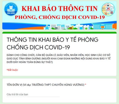 Khai báo y tế