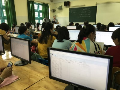 VNPT Bình Dương tổ chức tập huấn phần mềm VNEDU cho toàn thể giáo viên trường THCS Phú Mỹ
