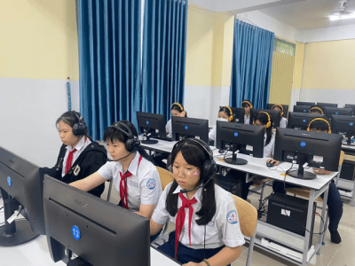 Học Sinh Trường THCS Phú Mỹ Tham Gia Cuộc Thi IOE Vòng Tỉnh Sáng Ngày 27/02