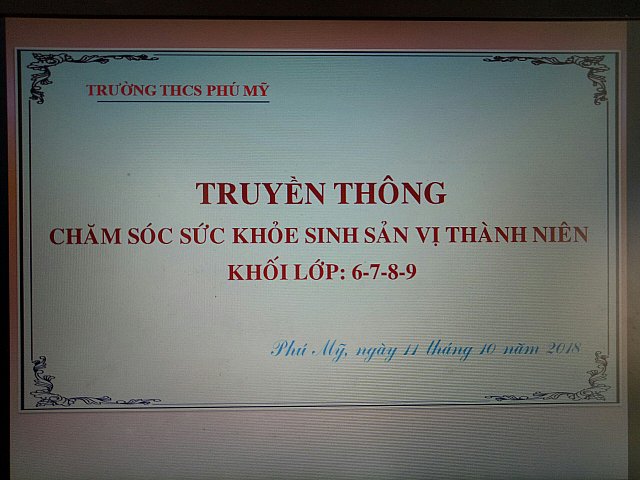 Sinh hoạt chăm sóc sức khỏe sinh sản vị thành niên