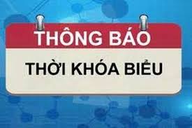Thời khóa biểu - Áp dụng từ ngày 07.9.2020