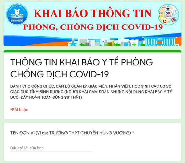 Khai báo y tế