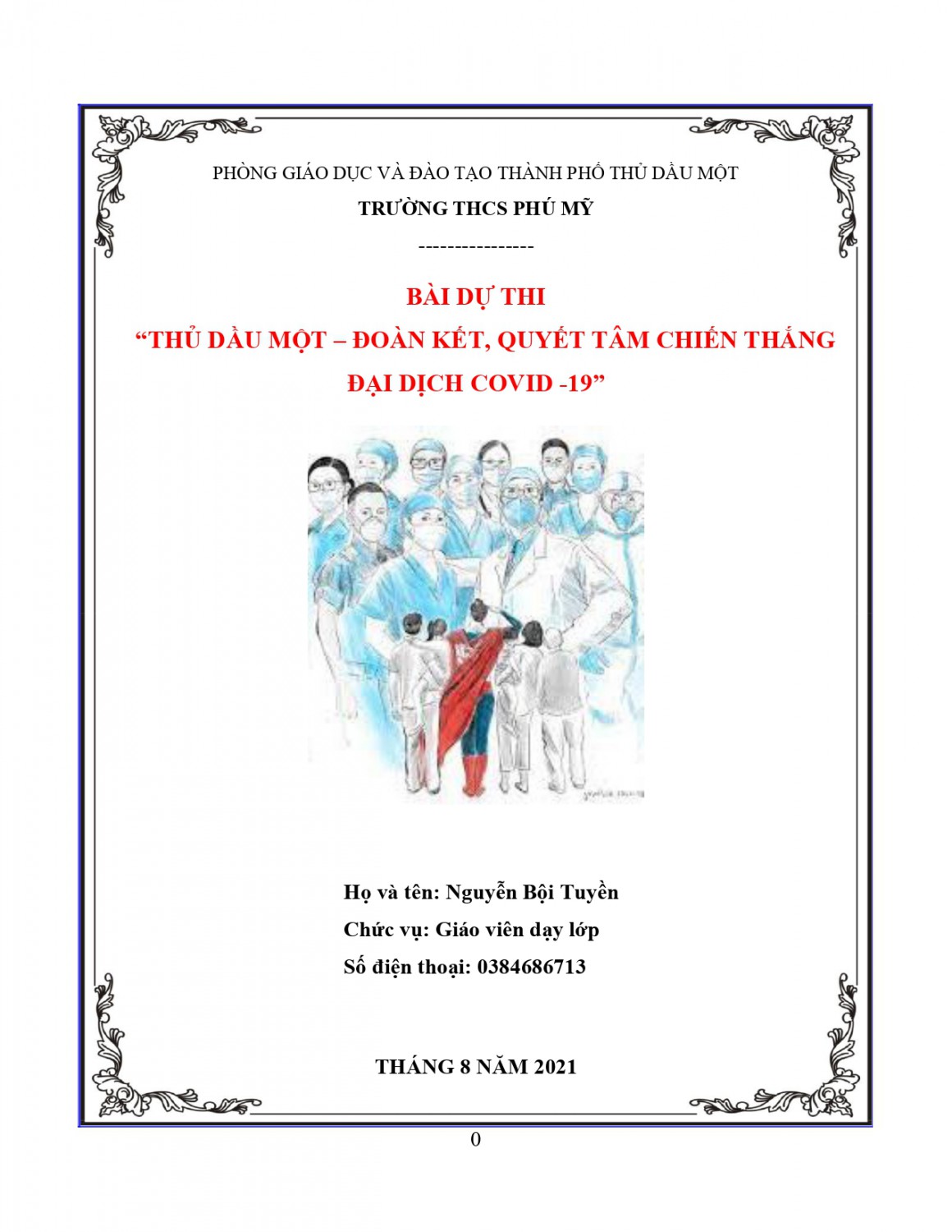 BÀI DỰ THI “THỦ DẦU MỘT – ĐOÀN KẾT, QUYẾT TÂM CHIẾN THẮNG ĐẠI DỊCH COVID -19”