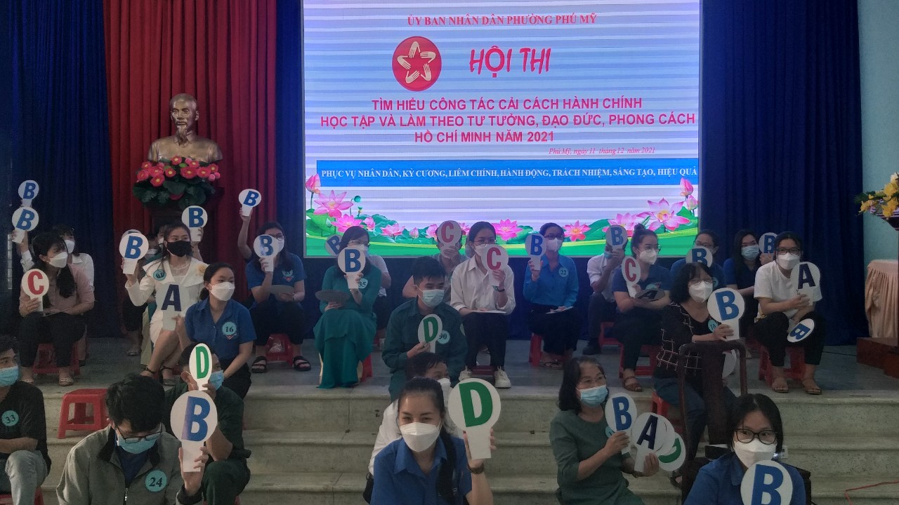 Đạt giải nhất toàn đoàn Hội thi cải cách hành chính phường Phú Mỹ