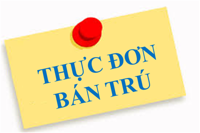 Thực đơn bán trú tuần 5 (28/03/2022 đến 01/04/2022)