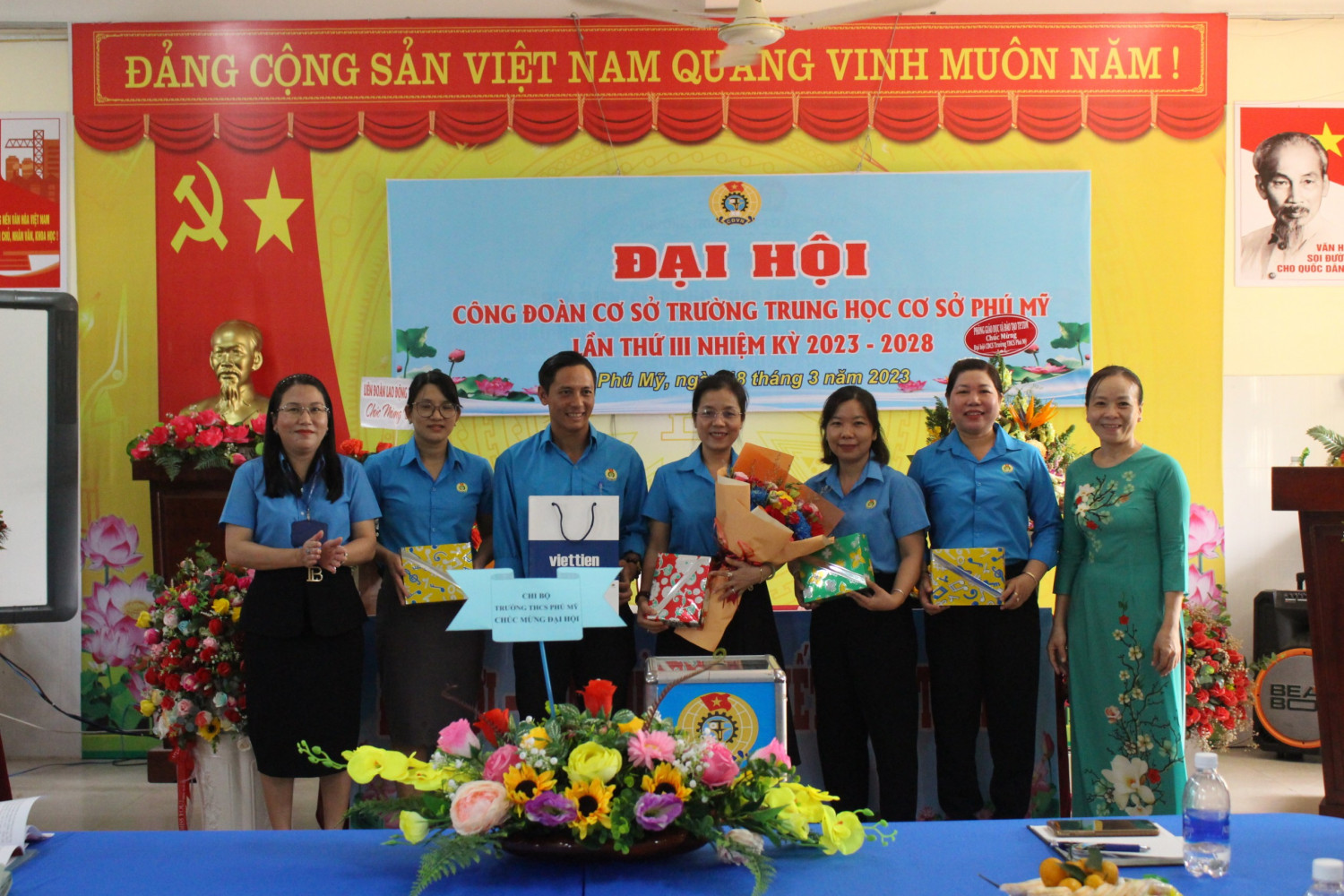 Trường THCS Phú Mỹ tổ chức Đại hội Công đoàn cơ sở lần thứ III nhiệm kỳ 2023 – 2028